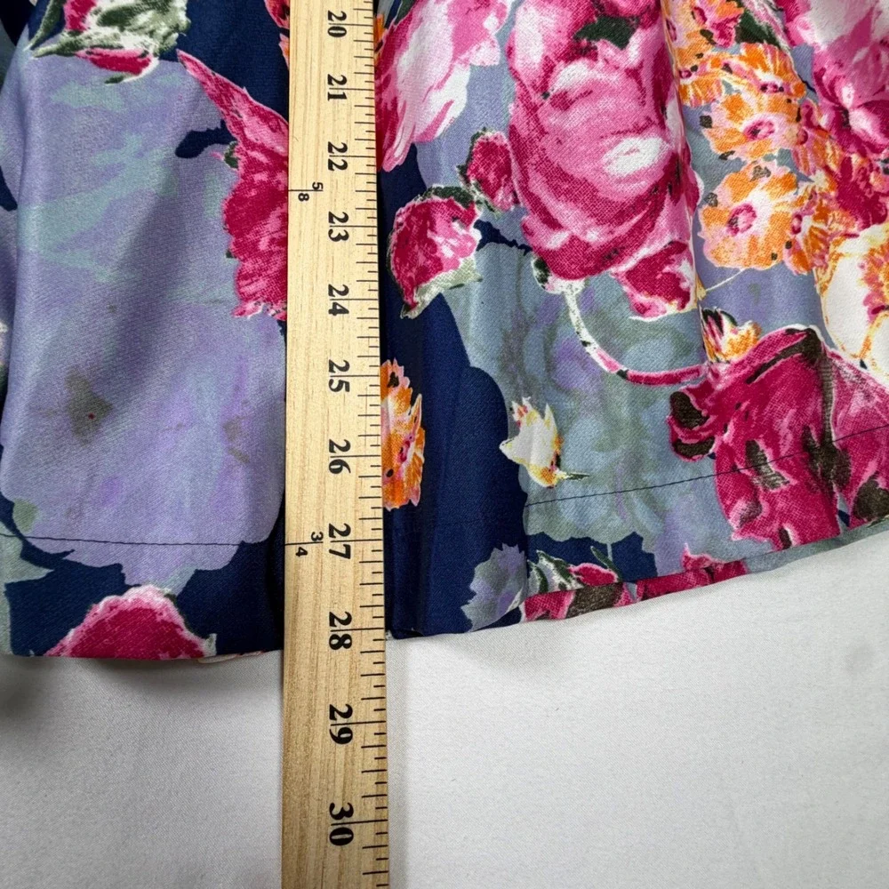 Mix Nouveau Floral Pleated Midi Skirt‎ Romantic Garden Whimsical Botanical Tea